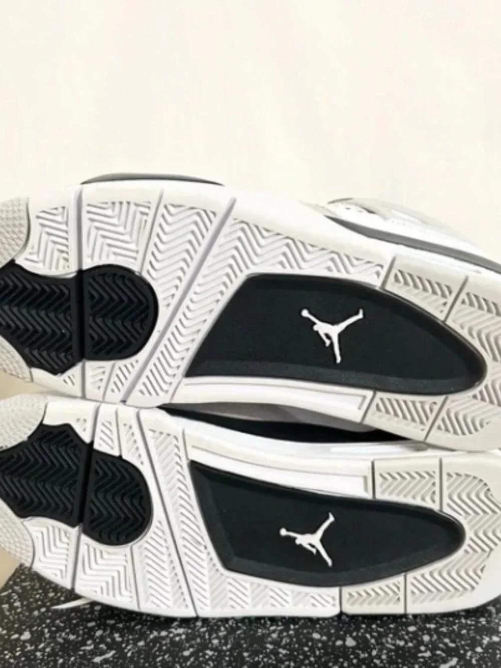 Air Jordan 4 Military Black Retro Mens White Sneakers